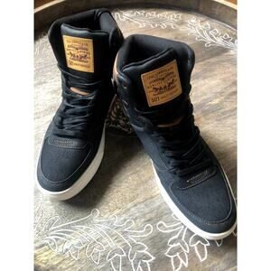 Men's Levis 501 Denim and Leather High Top Sneakers- sz 10.5